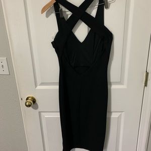 Black midi dress